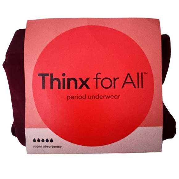 THINX Period Underwear Panty Super Absorbency Hi-Waist Rhubarb Colour NIP - Picture 8 of 10